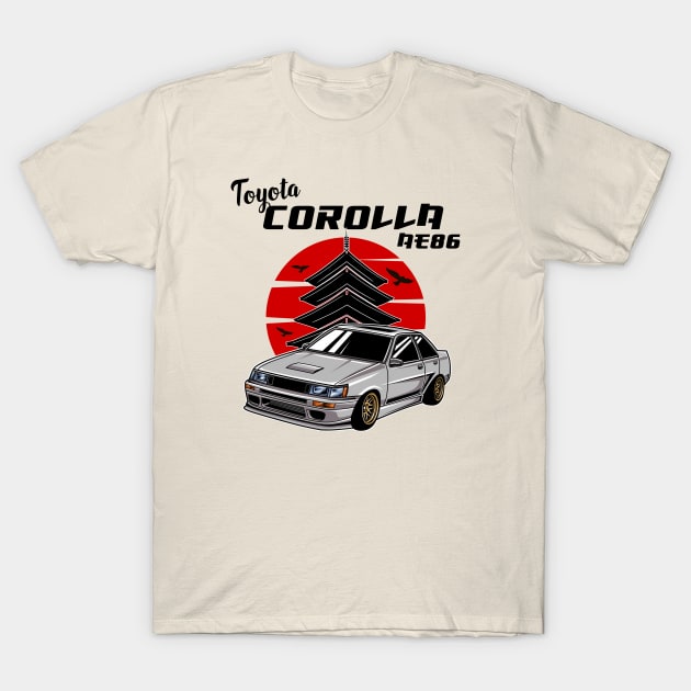 Toyota Corolla AE 86 T-Shirt by mirailecs